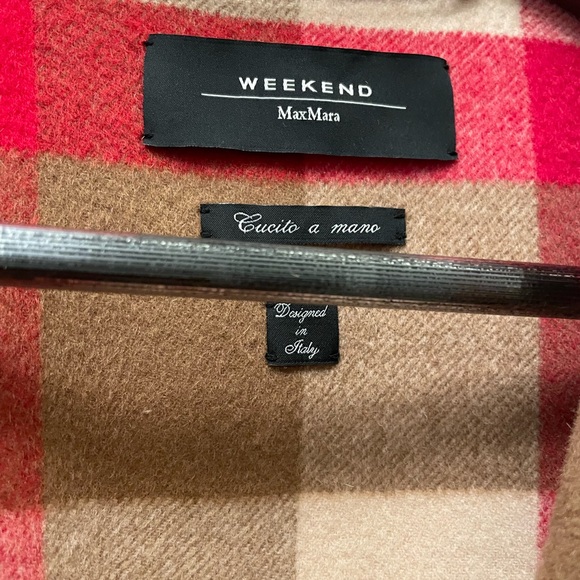 Camel Hooded Enziana Toggle Weekend Max Mara Wool Coat - Picture 2 of 9